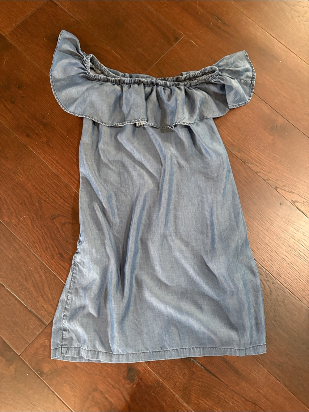 Tommy Bahama Light Blue Off-Shoulder Chambray Dress size large - Picture 5 of 5